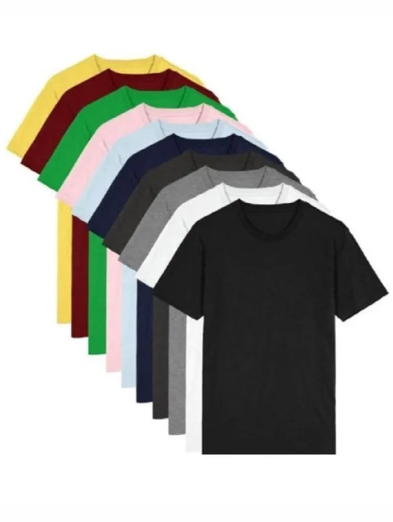 Kit com 10 Camisetas Básicas Masculinas - Colorido